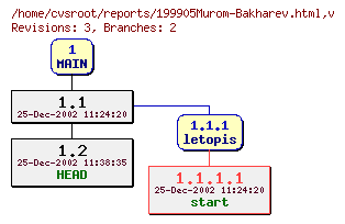 Revision graph of reports/199905Murom-Bakharev.html