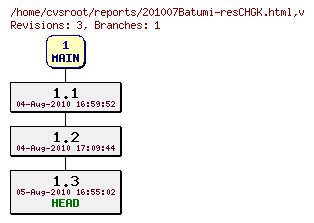 Revision graph of reports/201007Batumi-resCHGK.html
